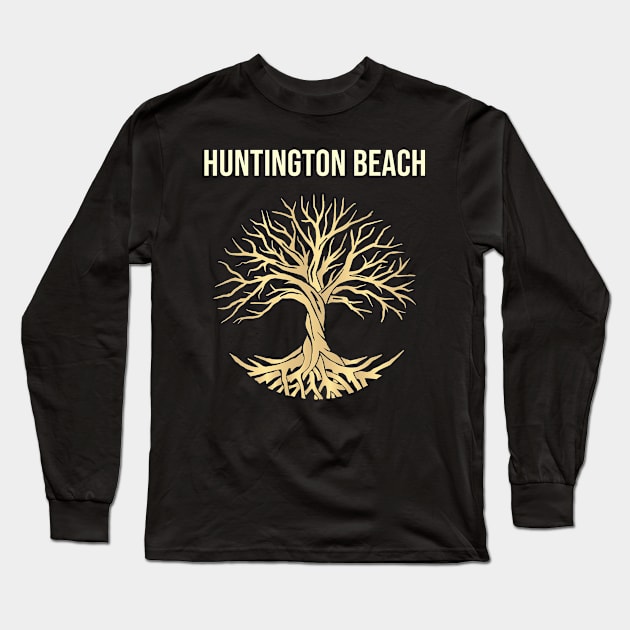 Tree Of Life City Huntington Beach Long Sleeve T-Shirt by flaskoverhand